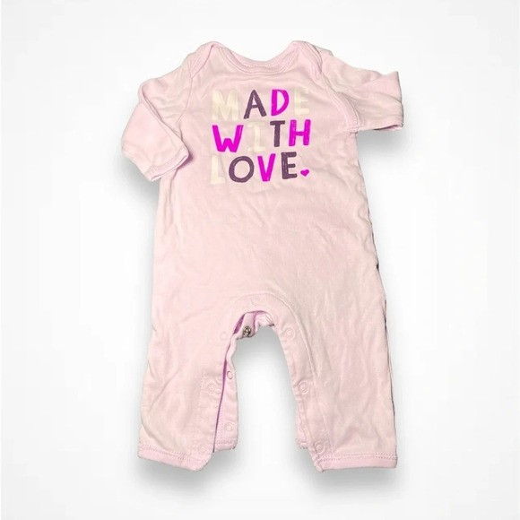 4/$20 Old Navy  Light Pink Made With Love Sleeper - Picture 1 of 4